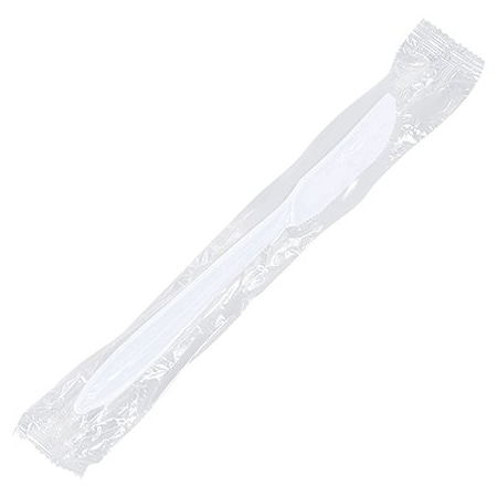 Bsc Preferred Individually Wrapped White Plastic Knives, 1000PK BUY03997401